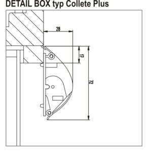 Detail boxu roletky Collete Plus